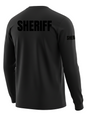 Black Sheriff Men's Shirt - Long Sleeve (Black)