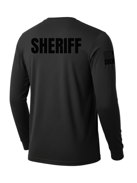 Black Sheriff Men's Shirt - Long Sleeve (Black)