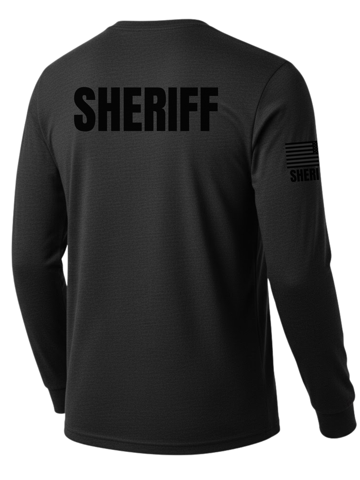 Black Sheriff Men's Shirt - Long Sleeve (Black)