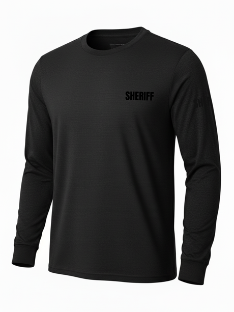 Black Sheriff Men's Shirt - Long Sleeve (Black)