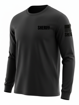 Black Sheriff Men's Shirt - Long Sleeve (Black)