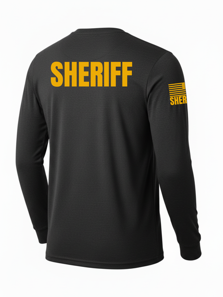 Black Sheriff Men's Shirt - Long Sleeve (Golden Yellow)