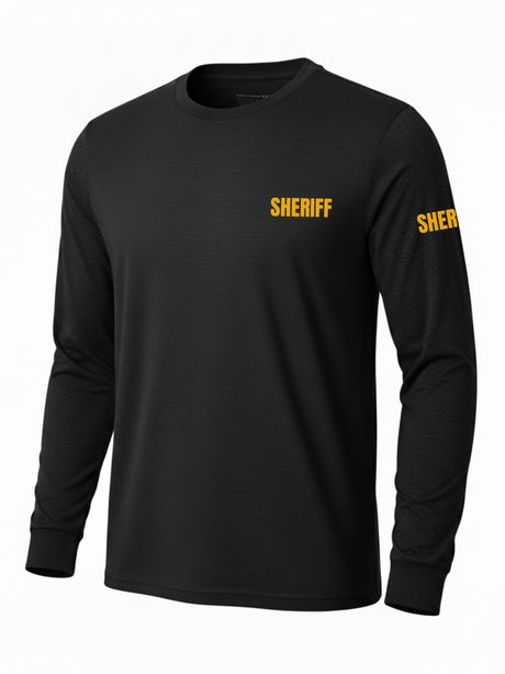 Black Sheriff Men's Shirt - Long Sleeve (Golden Yellow)