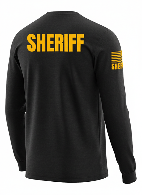 Black Sheriff Men's Shirt - Long Sleeve (Golden Yellow)