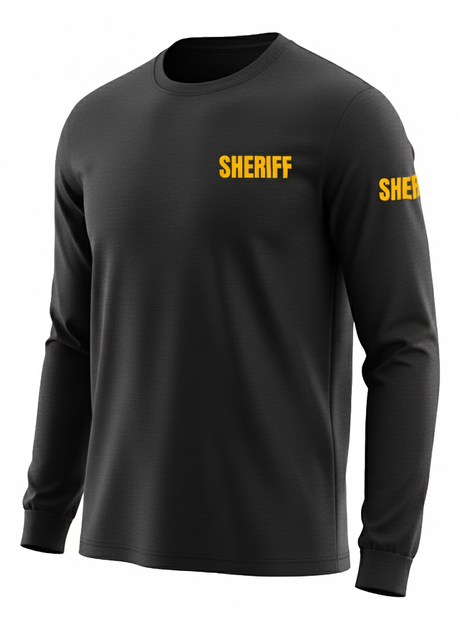Black Sheriff Men's Shirt - Long Sleeve (Golden Yellow)