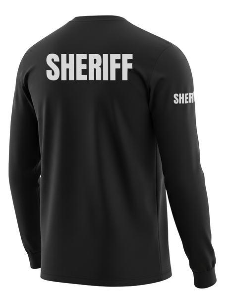 Black Sheriff Men's Shirt - Long Sleeve (Gray)