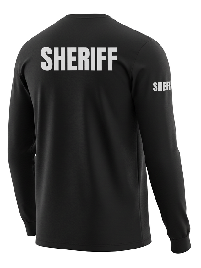 Black Sheriff Men's Shirt - Long Sleeve (Gray)