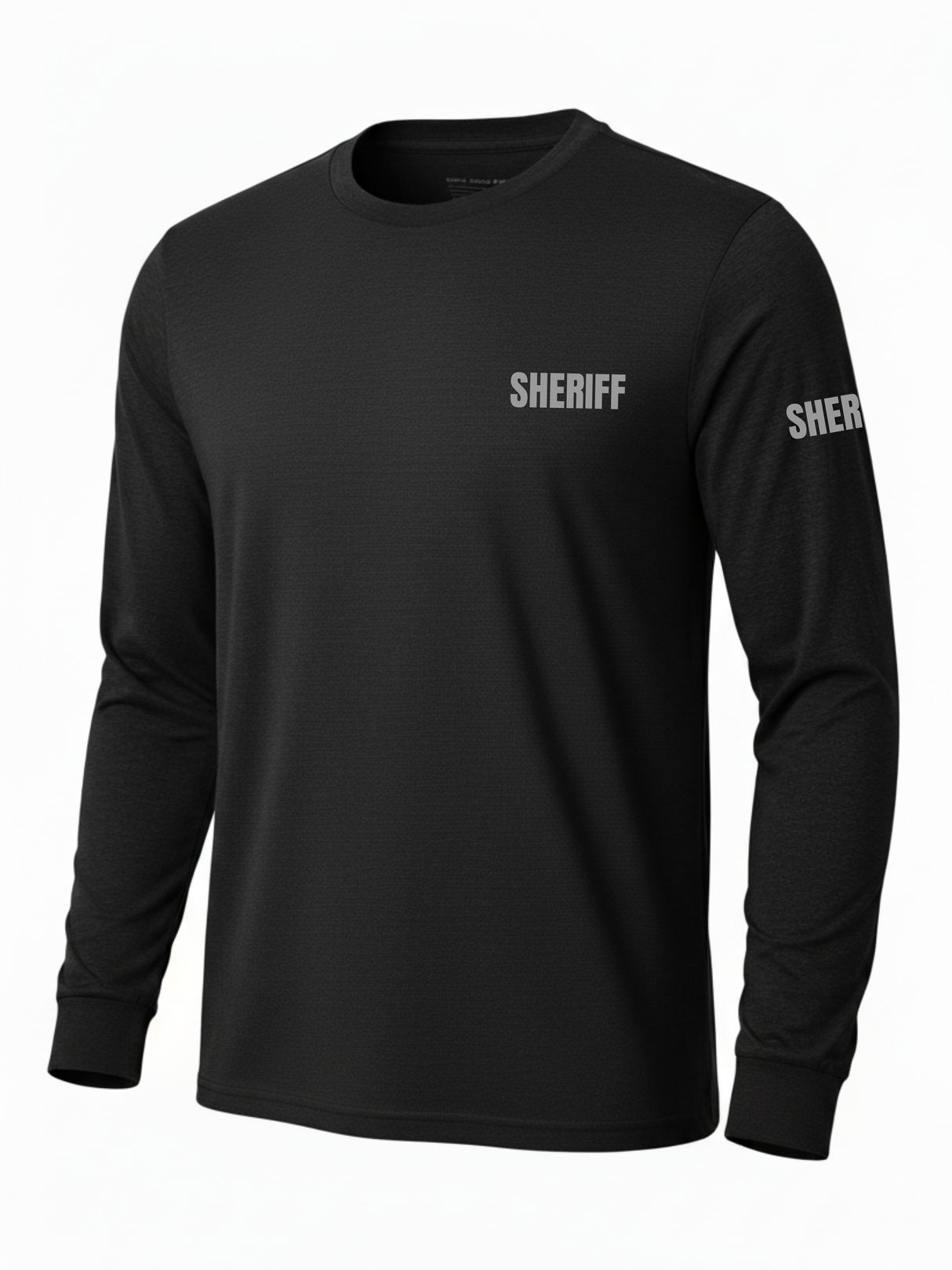 Black Sheriff Men's Shirt - Long Sleeve (Gray)