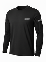 Black Sheriff Men's Shirt - Long Sleeve (Gray)