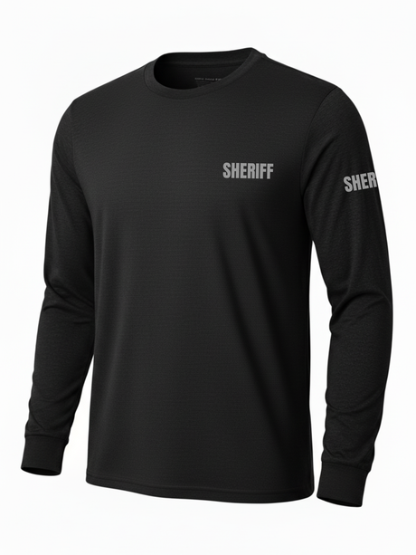 Black Sheriff Men's Shirt - Long Sleeve (Gray)