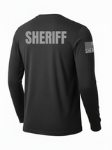 Black Sheriff Men's Shirt - Long Sleeve (Gray)