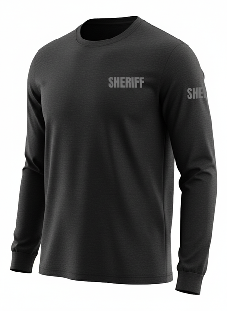 Black Sheriff Men's Shirt - Long Sleeve (Gray)