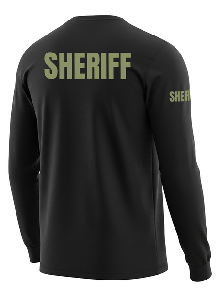 Black Sheriff Men's Shirt - Long Sleeve (Green)