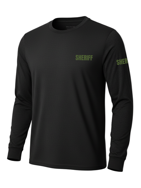 Black Sheriff Men's Shirt - Long Sleeve (Green)