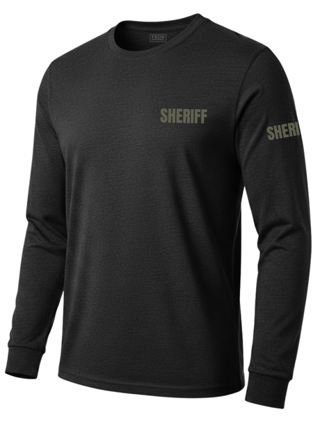 Black Sheriff Men's Shirt - Long Sleeve (Green)