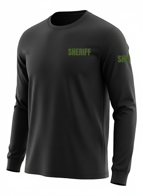 Black Sheriff Men's Shirt - Long Sleeve (Green)