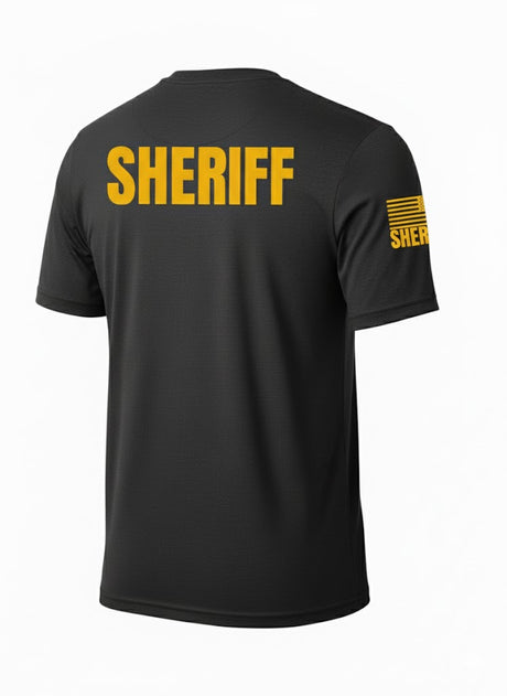 Black Sheriff Men's Shirt - Short Sleeve (Golden Yellow)