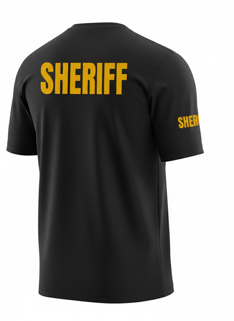 Black Sheriff Men's Shirt - Short Sleeve (Golden Yellow)