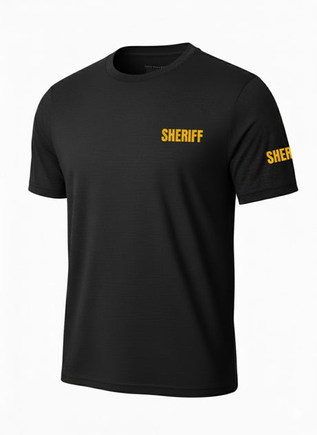Black Sheriff Men's Shirt - Short Sleeve (Golden Yellow)