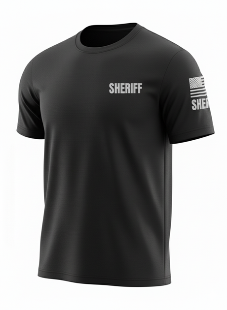 Black Sheriff Men's Shirt - Short Sleeve (Gray)