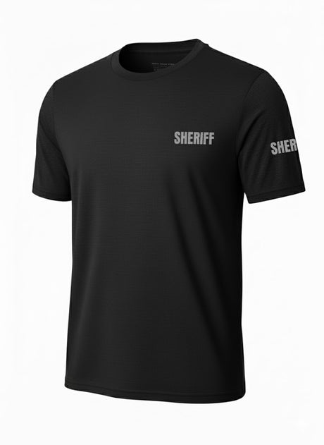 Black Sheriff Men's Shirt - Short Sleeve (Gray)