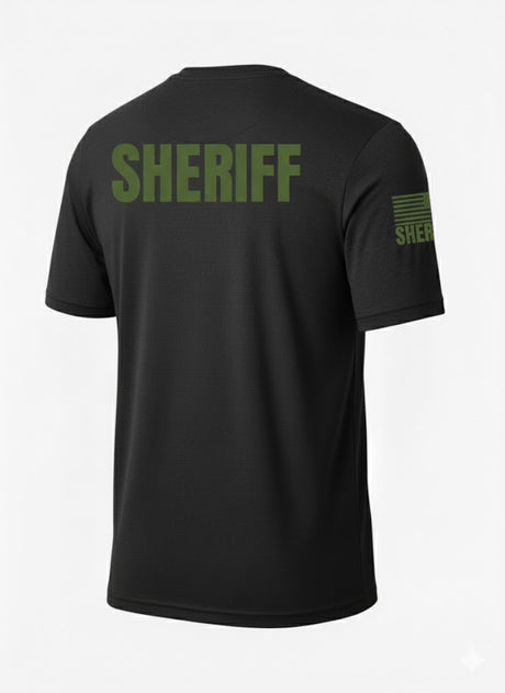 Black Sheriff Men's Shirt - Short Sleeve (Green)