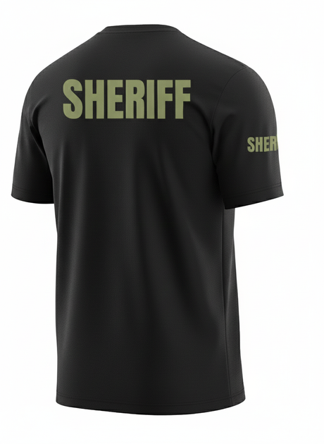 Black Sheriff Men's Shirt - Short Sleeve (Green)