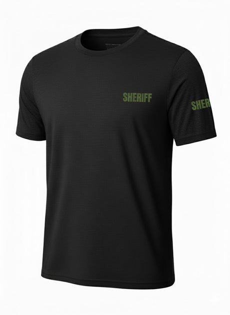 Black Sheriff Men's Shirt - Short Sleeve (Green)