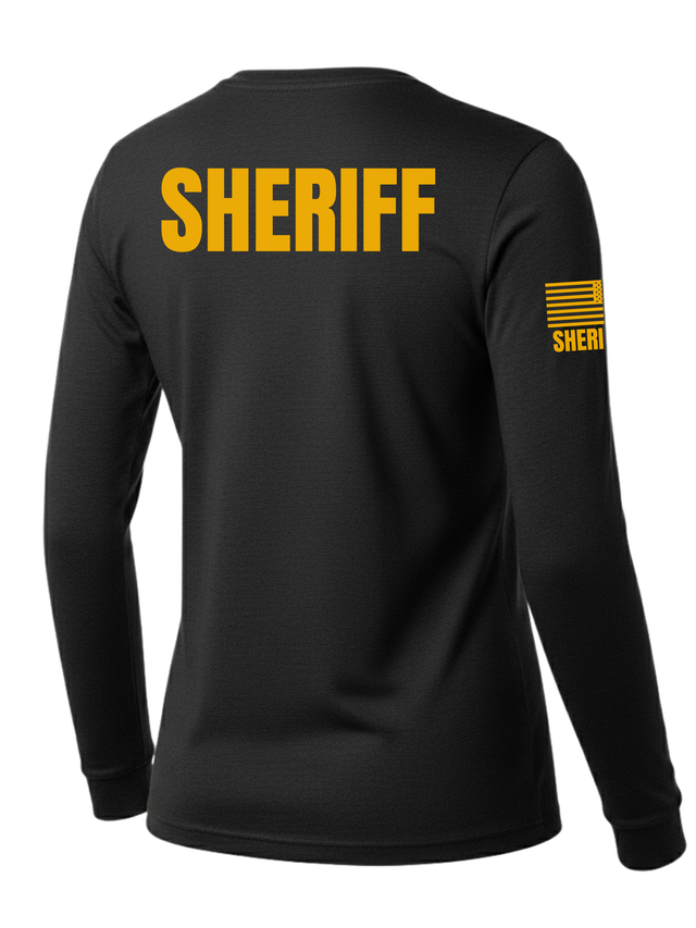 Black Sheriff Women's Shirt - Long Sleeve (Golden Yellow)