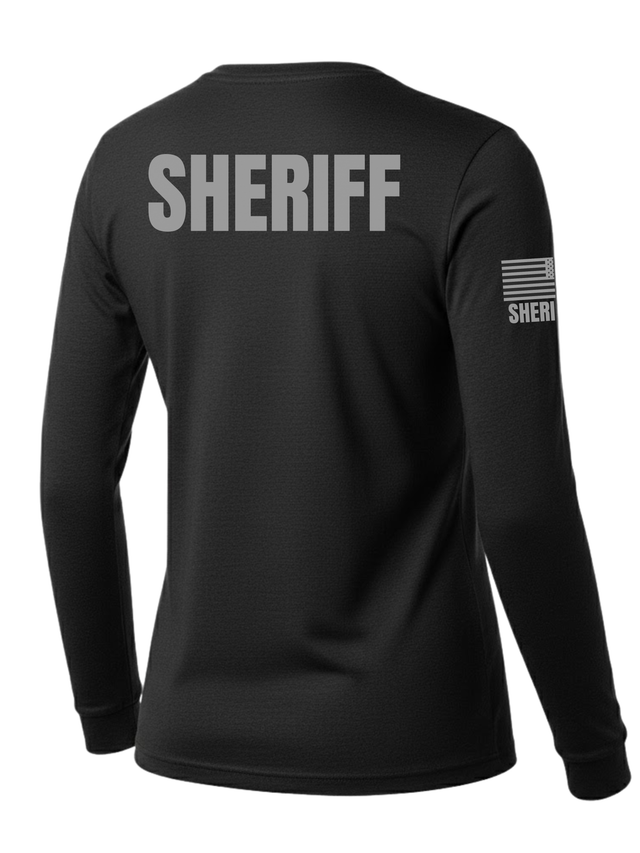 Black Sheriff Women's Shirt - Long Sleeve (Gray)