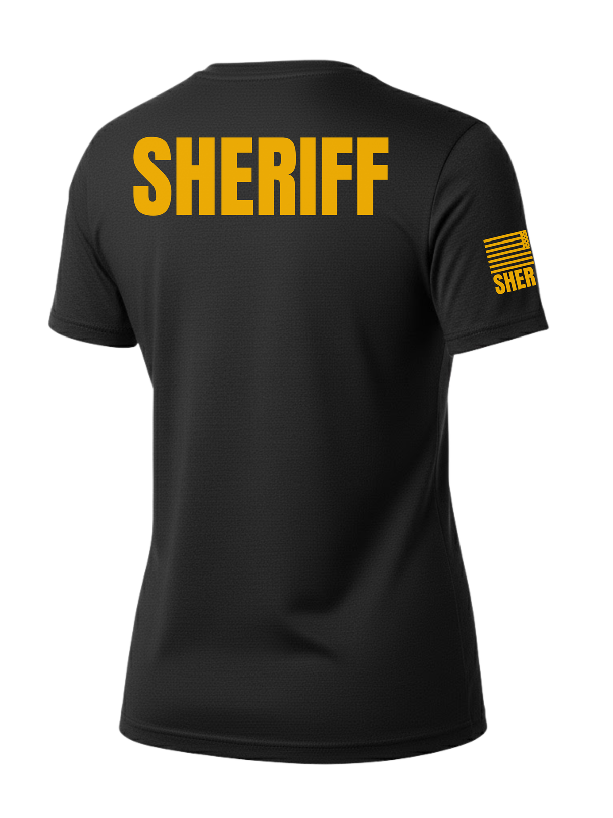 Black Sheriff Women's Shirt - Short Sleeve (Golden Yellow)