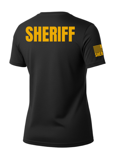 Black Sheriff Women's Shirt - Short Sleeve (Golden Yellow)