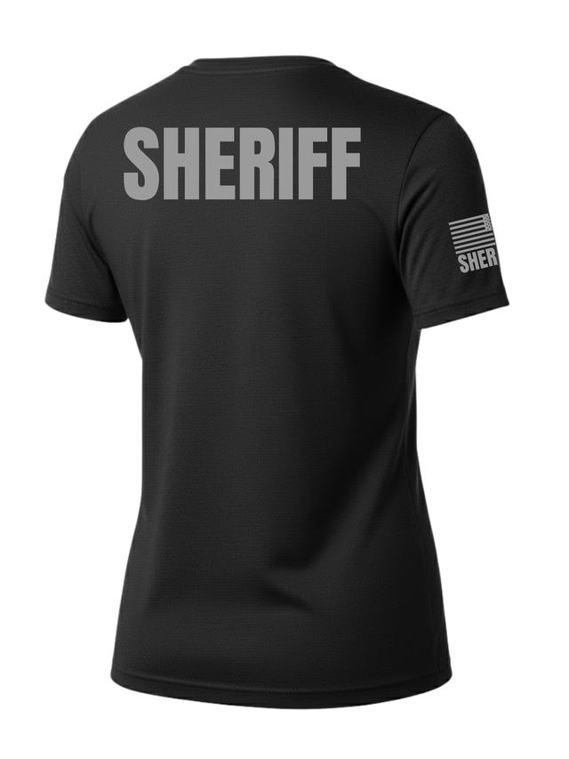 Black Sheriff Women's Shirt - Short Sleeve (Gray)
