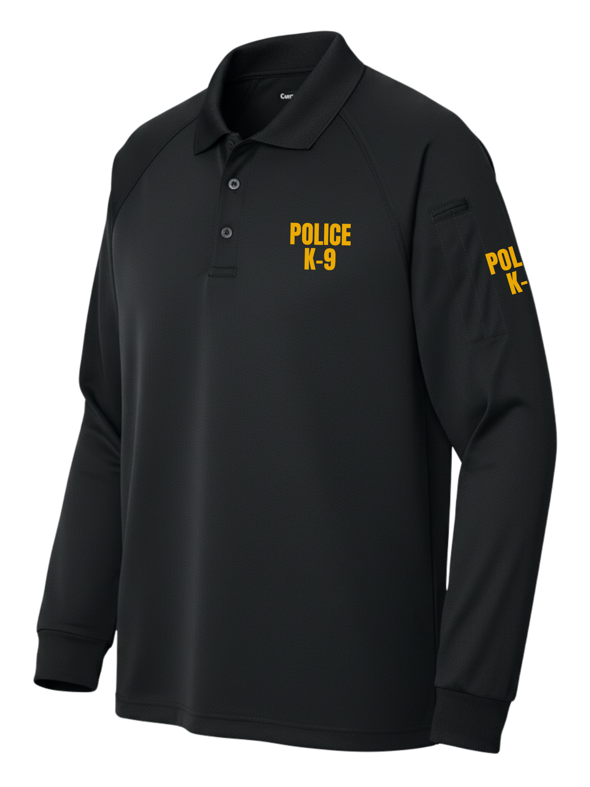 Black Tactical Long Sleeve - Police K-9 Men's Shirt (Yellow)