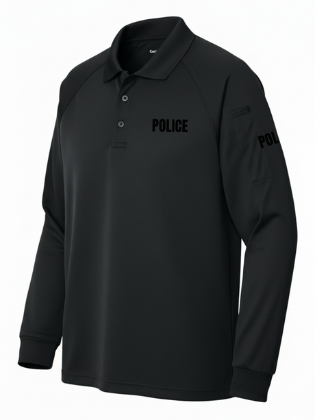 Black Tactical Long Sleeve - Police Men's Shirt (Black)