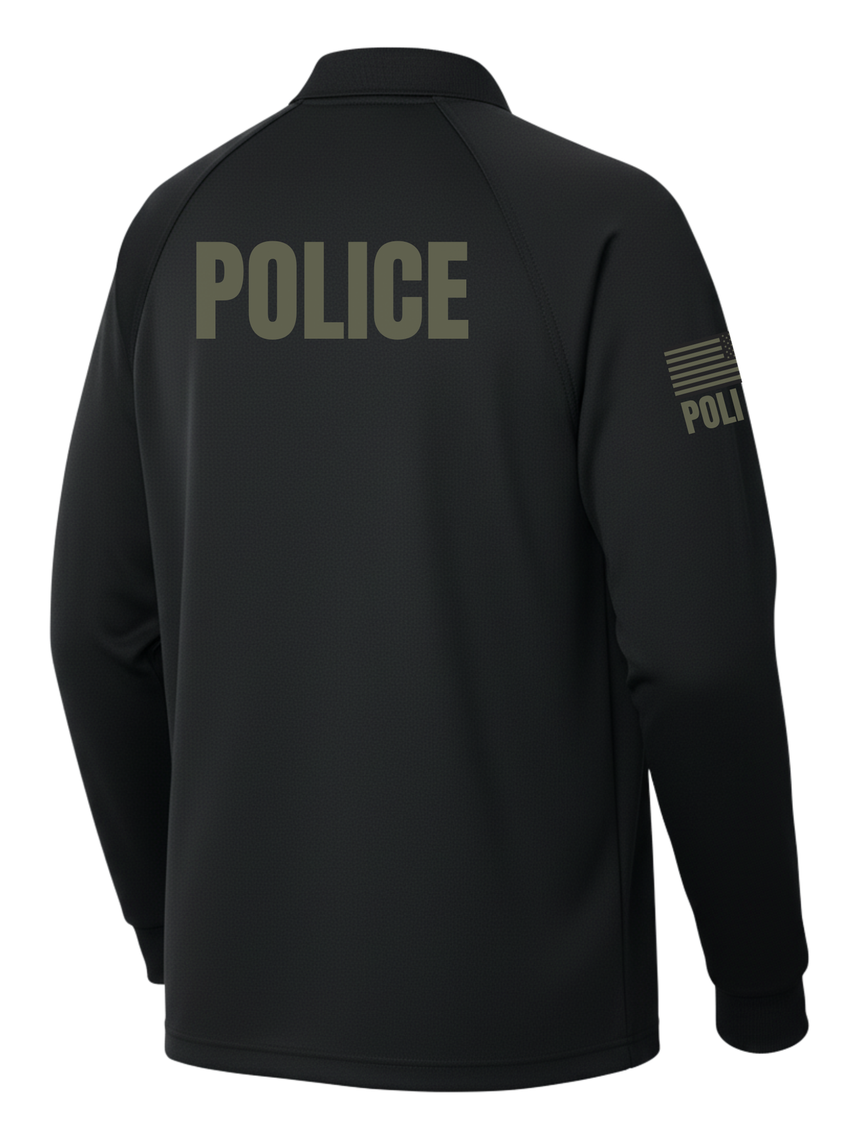 Black Tactical Long Sleeve - Police Men's Shirt (Drab)