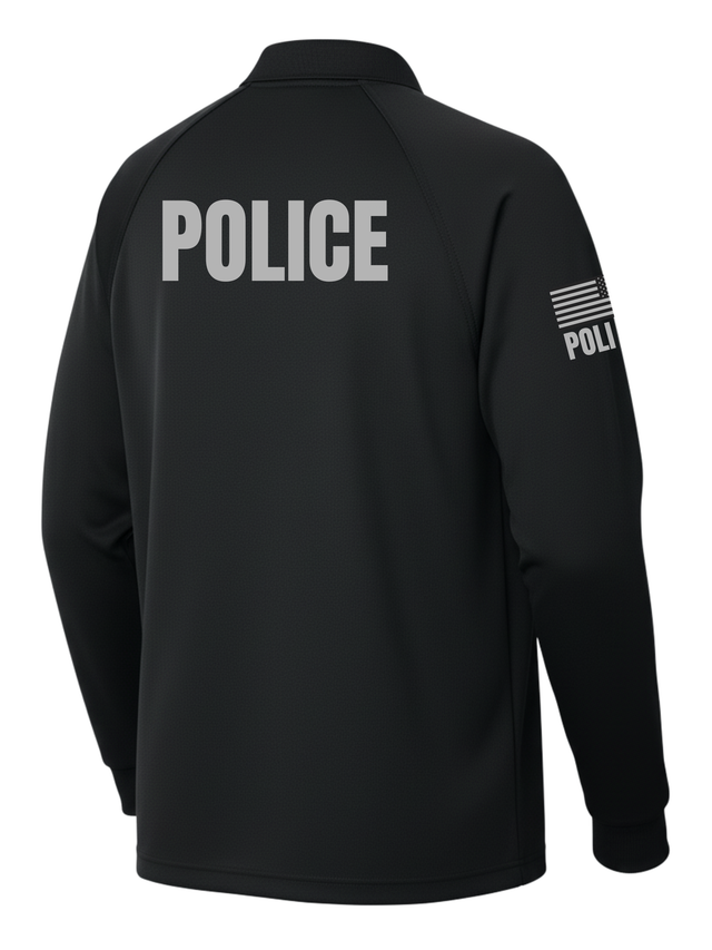 Black Tactical Long Sleeve - Police Men's Shirt (Gray)