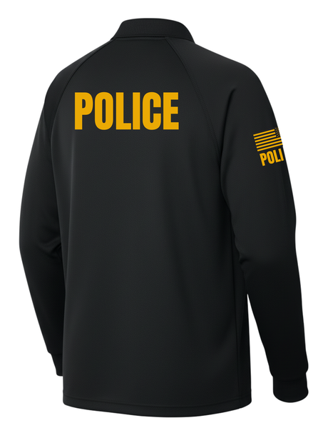 Black Tactical Long Sleeve - Police Men's Shirt (Yellow)