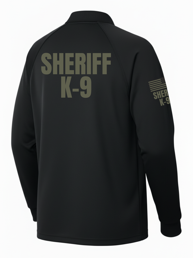 Black Tactical Long Sleeve - Sheriff K-9 Men's Shirt (Drab