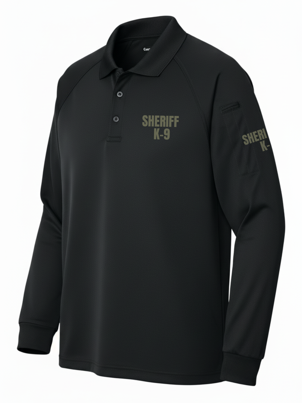 Black Tactical Long Sleeve - Sheriff K-9 Men's Shirt (Drab