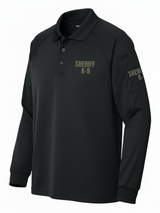 Black Tactical Long Sleeve - Sheriff K-9 Men's Shirt (Drab