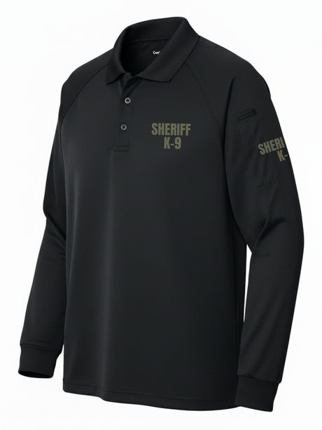 Black Tactical Long Sleeve - Sheriff K-9 Men's Shirt (Drab