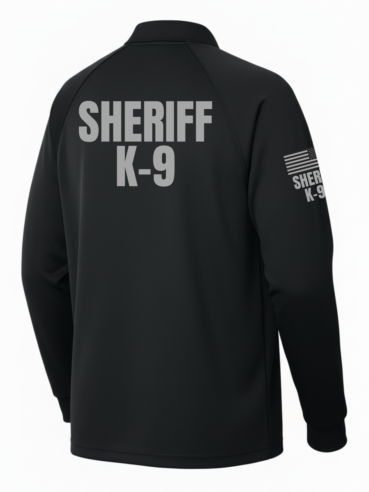 Black Tactical Long Sleeve - Sheriff K-9 Men's Shirt (Gray)