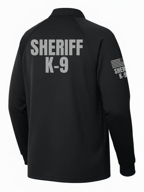 Black Tactical Long Sleeve - Sheriff K-9 Men's Shirt (Gray)