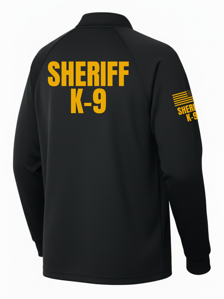 Black Tactical Long Sleeve - Sheriff K-9 Men's Shirt (Yellow)