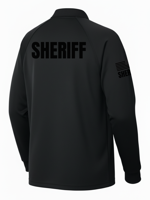 Black Tactical Long Sleeve - Sheriff Men's Shirt (Black)