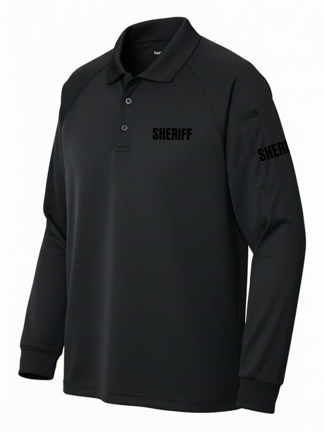 Black Tactical Long Sleeve - Sheriff Men's Shirt (Black)