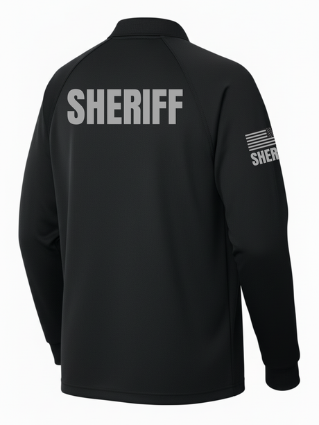 Black Tactical Long Sleeve - Sheriff Men's Shirt (Gray)