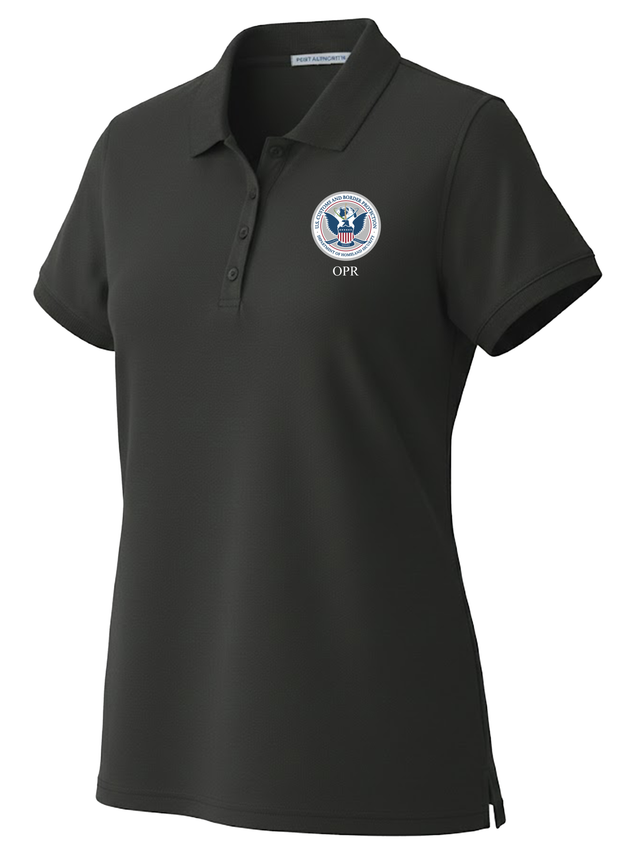 U.S. Customs and Border Protection (CBP) Women's Polo  Black government employee uniform shirt