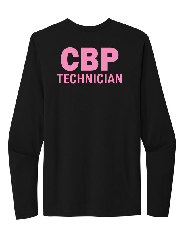 CBP TECHNICIAN Cancer Awareness T-shirt Long Sleeve blk